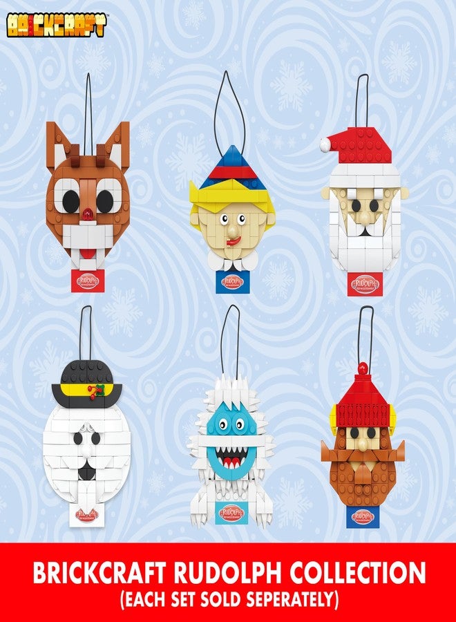 Brickcraft Rudolph the Red-Nosed Reindeer Santa Claus Ornament Brick Building Set, 74 Pieces DIY Holiday Christmas Block Kit with Hanging String | Festive Winter Display Gift for Kids & Adults Ages 8+ - Image 4